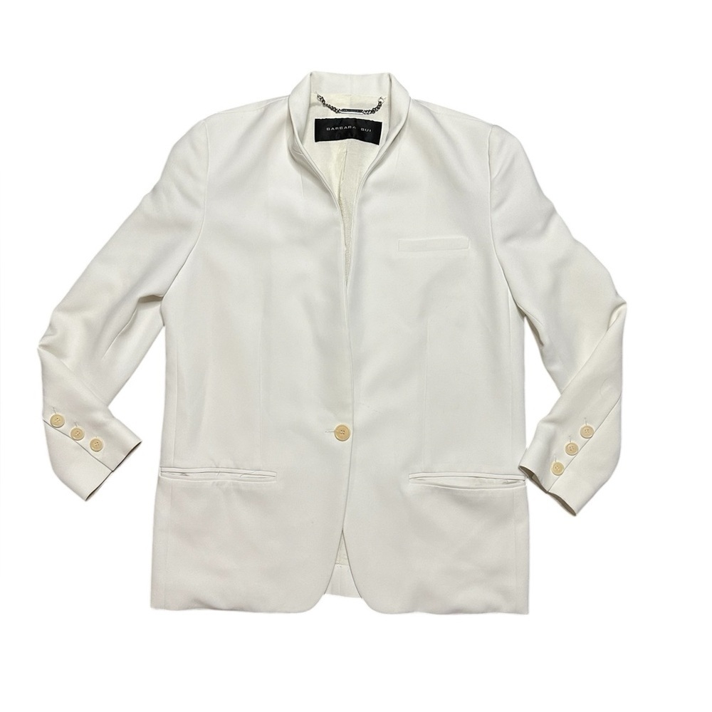 Barbara Bui Luxury Cream White Ready to Wear Blazer Sz 40
